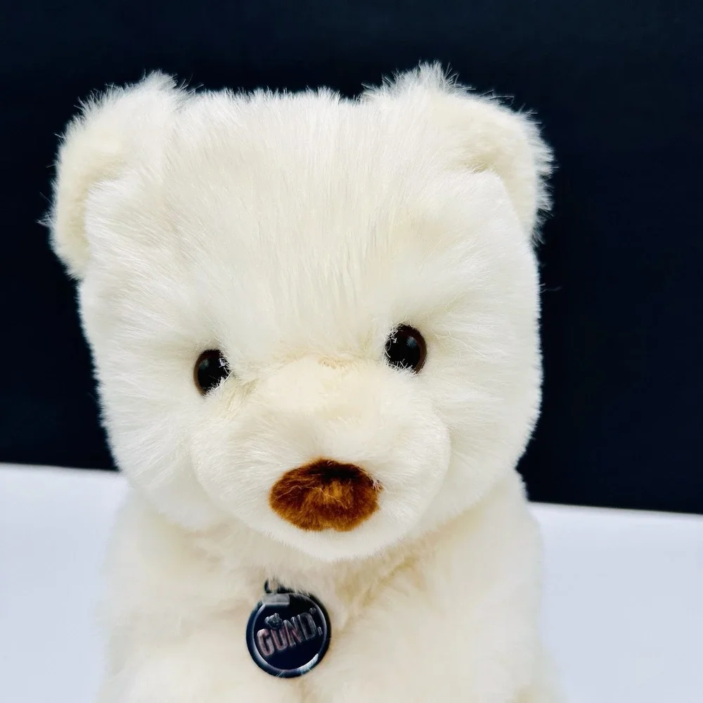 Vintage 1977 Gund Golly Golly White Teddy Bear Plush w/ Rose 10